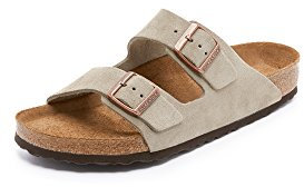 Birkenstock Arizona, Damen Hausschuhe braun 46 EU, Braun - Braun (Taupe Velours) - Größe: 42 EU (normal)