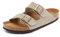 Birkenstock Arizona, Damen Hausschuhe braun 46 EU, Braun - Braun (Taupe Velours) - Größe: 42 EU (normal)