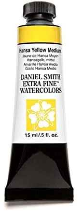 Daniel Smith Extra Fine Aquarellfarbe 15 ml Tube, Hansa Yellow Medium, Nicht zutreffend