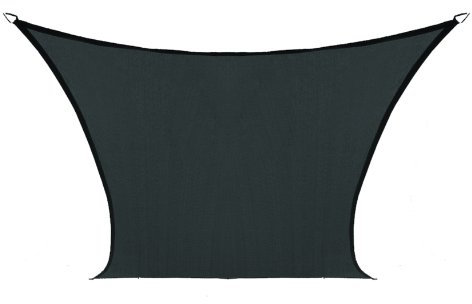 Coolaroo Sonnensegel, quadratisch 9 by 9-Feet anthrazit