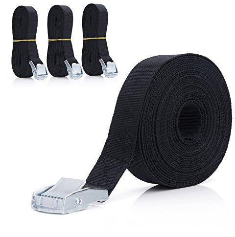 2/040 sz 16 Stück / 8 Paar Befestigungsriemen Set, ideal zur Befestigung am Fahrradträger, Auto Heckträger Fahrrad Fahrradträger, Klemschloss Gurte, Spanngurte, Zurrgurt Camping Outdoor