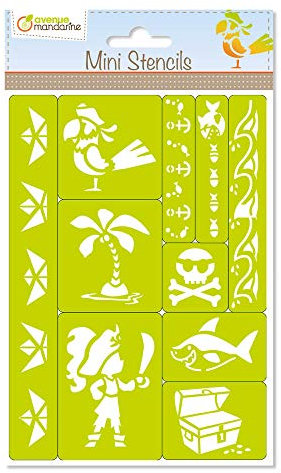 Avenue Mandarine 42830O Set mit Mini-Schablonen (zum Verzieren und Gestalten, ideal für Ihre Bastelarbeiten, Kartengestaltung, dekorative Schachteln, usw, Prinzessin)