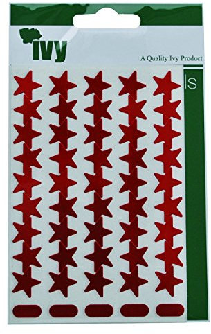 Hiedra 15mm Rojo Autoadhesivo Mérito Estrellas Pegatinas De Recompensa Etiquetas Adhesivas (135 Pegatinas)