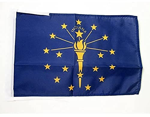 AZ FLAG - Flagge Indiana - 45x30 cm Mit Kordel - Bundesstaat Indiana Fahne 30 x 45 Cm - Flaggen