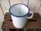 Münder-Email Verre doseur Blanc/bleu 1 l Ø 10 x H 14 cm