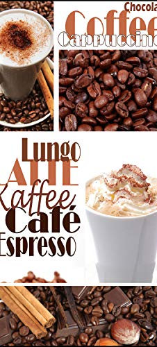 wandmotiv24 Türtapete Kaffee 90 x 200cm (B x H) - Dekorfolie selbstklebend Sticker für Türen, Türfolie, Aufkleber, M0047