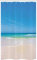 ABAKUHAUS Natur Schmaler Duschvorhang, Paradies Sunny Sky Szene, Badezimmer Deko Set aus Stoff mit Haken, 120 x 180 cm, Creme Blau