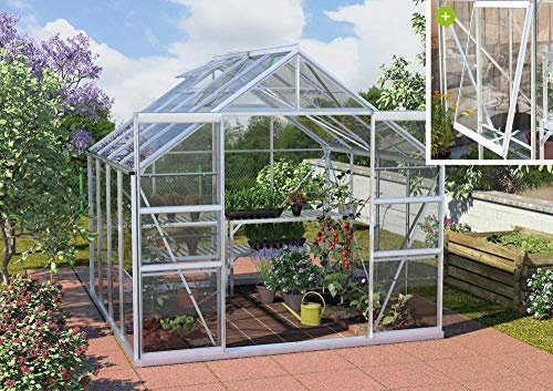 Vitavia Meridian 2 6700 ESG 3 mm Gewächshaus 2 Dachfenster 1 Seitenfenster Hobbygärtner