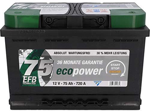 Cartec EcoPower Batterie EFB Parent (75 Ah, 720 A)