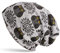 WANSSY Unisex Beanie Mütze Longbeanie mit glänzend Strass Blumen Blüten Muster Kopfbedeckung (Eule Grau), Einheitsgröße