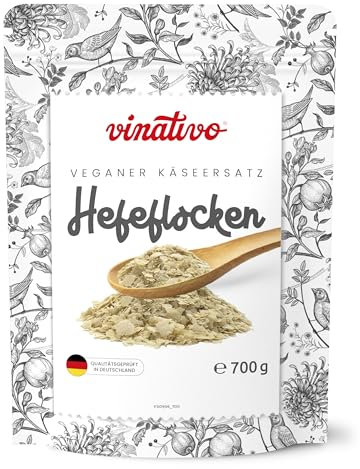 vinativo Hefeflocken – Nährhefe vegan und glutenfrei – 700g – veganer Käseersatz – Premium Qualität – zum Kochen, Backen