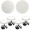 HuaLiSiJi Bezug für Barhocker Rund 30-40cm, Luxuriöser Stoff, Rund Dehnbar Knitterfrei Waschbar Staubdicht Hocker Bezug (4 PCS Weiß)