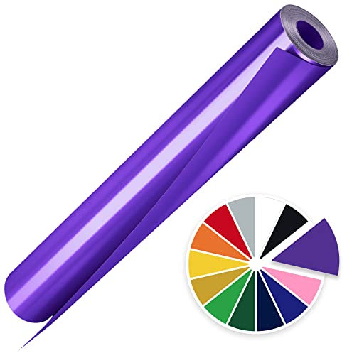 Artcut Heat Transfer Vinyl, 12 X 10ft Htv Vinyl Iron On Vinyl, Permanent Vinyl, Vinyl Roll Adhesive Vinyl(Purple)