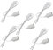 nuoyi Lot de 5 douilles E27 avec interrupteur et câble d'alimentation, douille E27 pour LED, halogènes et ampoules à économie d'énergie jusqu'à 80 W, blanc, plastique, montage au plafond, vis Edison