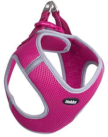 Nobby Mesh Geschirr Delight, Himbeere, M: Brust: 38-43 cm, Bauch: 45-50 cm, 20 mm, 1 Stück
