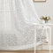 Lace Sheer Curtains White for Bedroom Elegant Floral Rod Pocket Living Room Curtain Panels Knitted Leaf Patterned Light Filtering Privacy Airy Semi Sheer Window Treatment Sets, 52W x 90L, 2pcs