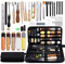 Leather Working Tools Leather Craft Tools and Supplies Leather Craft Kit with Waxed Thread Stitching Groover Awl for Cutting Punching, Leather Sewing Craft Making and Craft DIY