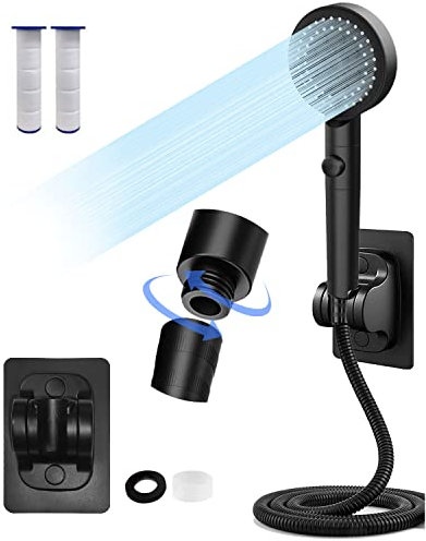 Pommeau De Douche Haute Pression Economie Deau Anti Calcaire à Main 2 En 1 Haute Pression 6 Modes De Douche Douchette Douche Salle De Bain Amovible Avec Cartouche Peut Nettoyer La Baignoire