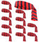 12 Stück Pirat Bandana Piraten Haarband Piraten Party Deko Pirat Bandana Weihnachten Piraten Partyzubehör für Karneval Verkleidung Cosplay Halloween red