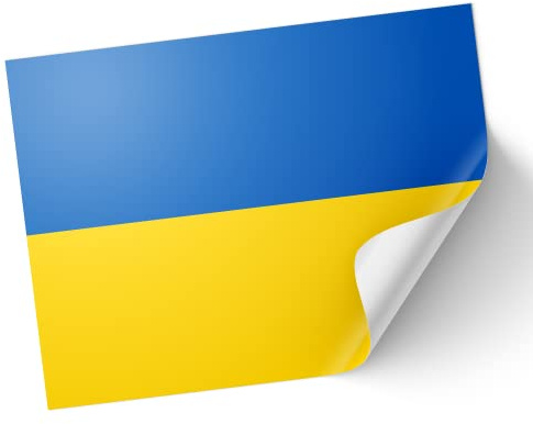 20 X Ukraine Stickers – Ukrainian Flag Decals 8.5cm x 5.5cm – Blue and Yellow Stickers for Laptops, Scrapbooks, Festivals, and Crafts