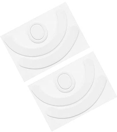 PATIKIL Abgerundete Gebogene Kanten Mausfüße Schlittschuhe Polster 0.8mm mit Reinigung Papier für G403/G603/G703 Gaming Mausfüße Ersatz Weiß 3Stk/2Set