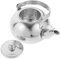 Cabilock Teekessel Edelstahl mit Sieb Induktion Wasserkocher Gas Wasserkessel Silber Kaffeekanne Teekocher Küche Kanne Kessel für Holzofen Gasherd Induktionsherd