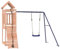 vidaXL Spielturm, Klettergerüst mit Kletterwand Schaukel, Kinder Kletterturm mit Holzdach, Spiel-Zubehör für Garten, Holz Spielplatz, Massivholz Douglasie