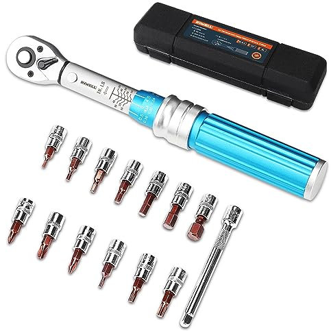 Inwell 1/4 Inch Drive Click Torque Wrench Set - 10-50 in./lbs(1-6 Nm) - For Bicycle,Scope Mounting, Gunsmithing and Maintenance