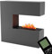 GLOW FIRE Wasserdampf Kamin Schiller (Standkamin) - Elektrokamin mit realistischen LED 3D-Flammen, Knistereffekt & Fernbedienung, 120x120x37 cm - Opti-Myst 500 Elektro Kamin, Grau