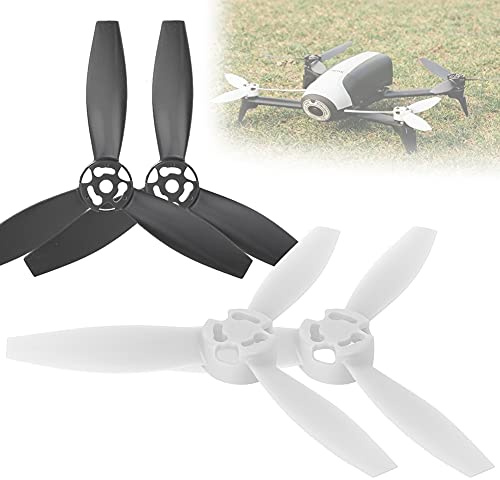 KIMISS 4pcs RC Flugzeug, Zubehör Ersatz Fit Bebop 2 Propeller Modifiziert für Bebop DroneType C (2 schwarz 2 weiß)