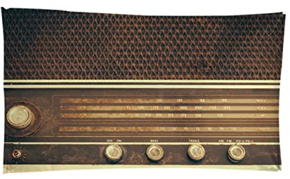 TFLABS Telo Mare Grande 3D Retro&Radio Telo Mare Microfibra, Teli Mare da Assorbente per Adulti e Bambini Palestra, Yoga, Nuoto, Viaggio, Campeggio 70 x 140 cm