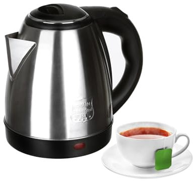 KASANOVA Bollitore elettrico 1,5 litri in acciaio inox argento
