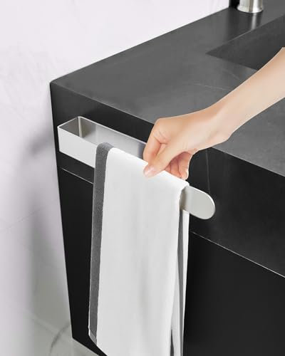 Porta Asciugamani Bagno, Porta Asciugamani Bagno Adesivo da Parete 25cm Acciaio Inox, Porta Asciugamani Cucina e Bagno, Portasciugamani Adesivo da Muro (argenteo)