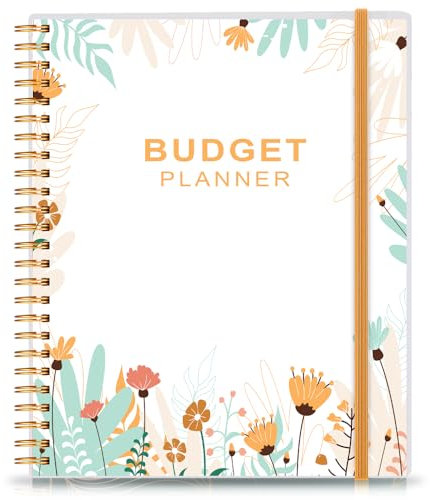 Budgetplaner & Monatlicher Rechnungs-Organizer mit Taschen, Ausgaben-Tracker-Notizbuch, Budgeting-Tagebuch und Finanzplaner, Budgetbuch zur Kontrolle Ihres Geldes, PP-Cover, 20,3 x 24,1 cm, gelbe