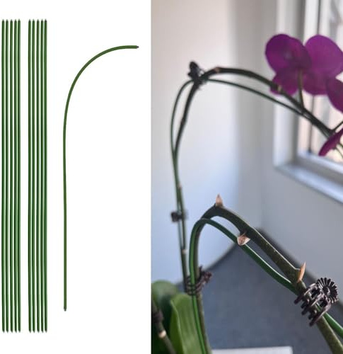 32 Inch Orchid Stakes, Plant Support Stake Bendable Plant Stick, Pack of 10