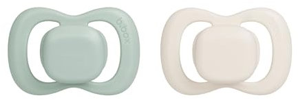 b.box Baby Schnuller Größe 2 (2er Pack) | Silikon Sauger und Schild im Symmetrischen Design | Bleibt Sauber | BPA-Frei | Baby Schnuller ab 6 Monate