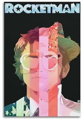 suumyo Rocketman Poster, Raumdekoration, ästhetisches Poster, künstlerisches Poster für Schlafzimmer, Wohnzimmer, Wände, 30 x 45 cm, ungerahmter Stil