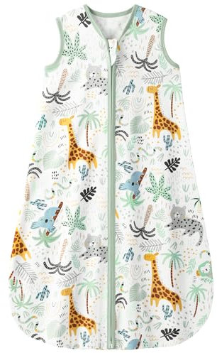 Yoofoss Baby Sleeping Bag 12-18 Months Baby Sleep Sack 0.5 TOG 100% Cotton Toddler Wearable Blanket for Infant Toddler