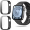 QULLOO 2 Pièces Coque pour HUAWEI Watch FIT 3 Protection Écran, Dur PC Matériel étui de Protection Complète Case de Verre Trempé pour HUAWEI Watch FIT 3, Noir