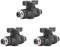 Cjuide 4 mm Push-Connect-Ventil, Kugelhahn, 4 mm Luftstromregelventil, Schnellverbindungsventil, Schlauchverschraubungen, 3 Stück, einfache Installation, einfach zu bedienen
