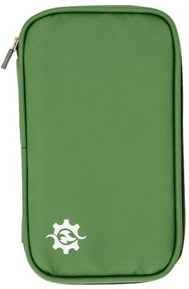 Lumiere & Co. Fahrradtasche Wasserdicht – 11 × 19 cm Radfahr-Börse mit Zipper-Fächern für Smartphone, Karten, Bargeld und Werkzeuge – (Mittel, Grün)