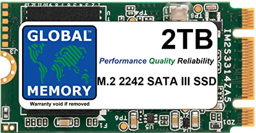 GLOBAL MEMORY 2TB M.2 2242 NGFF SATA 3 WWAN Solid State Drive (SSD) für Lenovo Thinkpad X240 X250 X270 T440 T440S T450 T450S T460P T470 T470S