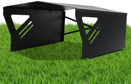 ISOISL Garage pour robot tondeuse, soleil et abri de pluie pour robot tondeuse à gazon, maison de pluie pour robot tondeuse, en matériau galvanisé, 78 x 60 x 34 cm, noir