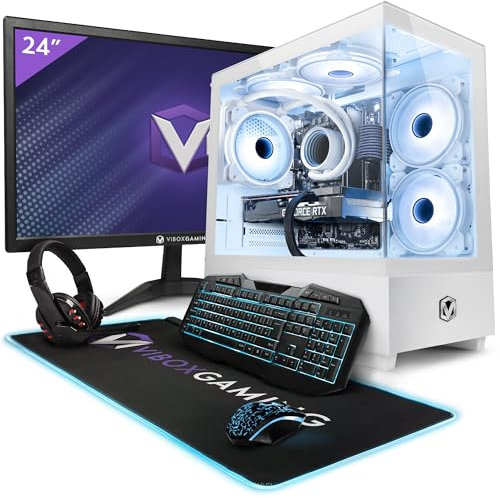 Vibox IV-210 Gaming PC Bundle • AMD Ryzen 7 5700X 4.6GHz • Nvidia RTX 4060 8GB • 32GB RAM • 1TB NVMe SSD • Windows 11 • 23 Monitor • WiFi