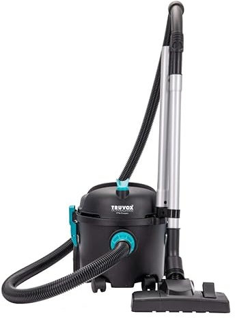 Aspirador Profesional Truvox VTVe Compact 700W – Aspiradora de Polvo con Depósito 10L, Bajo Ruido 72 dB, Filtración en 2 Etapas, Manguera 2 m, Cable 8 m, Alta Succión 16,5 kPa, Ideal para Suelos Duros