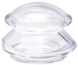 Ventosas al vacío, ventosas de silicona unisex manuales, tazas corporales de masaje de silicona, latas de masaje facial y cuello, ventosas al vacío (S-transparente)