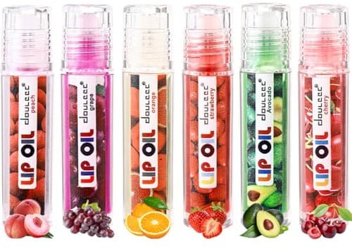 Girls Roll On Lip Gloss, 6 Pcs Fruity Flavours Lip Make up for Dry Chapped Lips - Moisturising Girls Lipgloss for Daily Use, Perfect Party Bag Treat