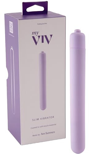 Ann Summers My Viv Slim 10 Function Vibrator Purple | Battery Powered Sex Toy. Tapered Tip Clitoris Stimulator. 10 Functions, 3 Speeds 7 Vibration Patterns. 4 Insertable Length.
