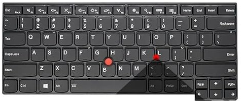 LFGOZSD Clavier américain, Russe et Anglais pour Ordinateur Portable Lenovo ThinkPad 13 T460s T470s S2 (2e génération) avec rétroéclairage(Red)