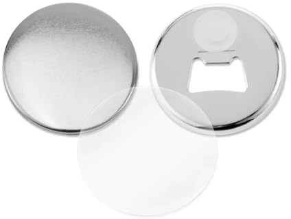 100PCS 58mm Metal Button Parts Supplies Fridge Magnet Bottle-Opener for Maker Machine Round Pin Materials for Parties, Sports Events